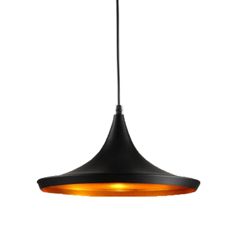 pendant light black and gold