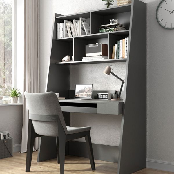 open shelving desk