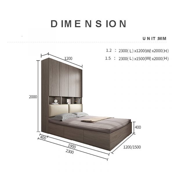 tall queen bed frame with storage