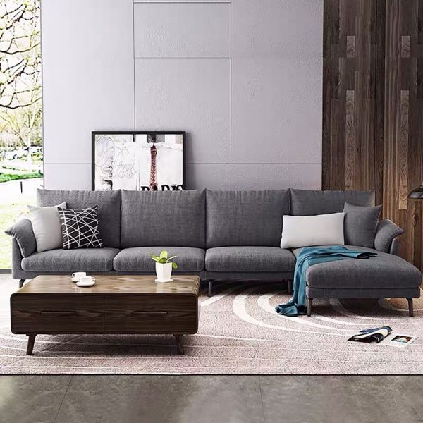 sectional couch with table