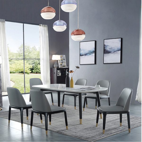 gray upholstered dining room chairs