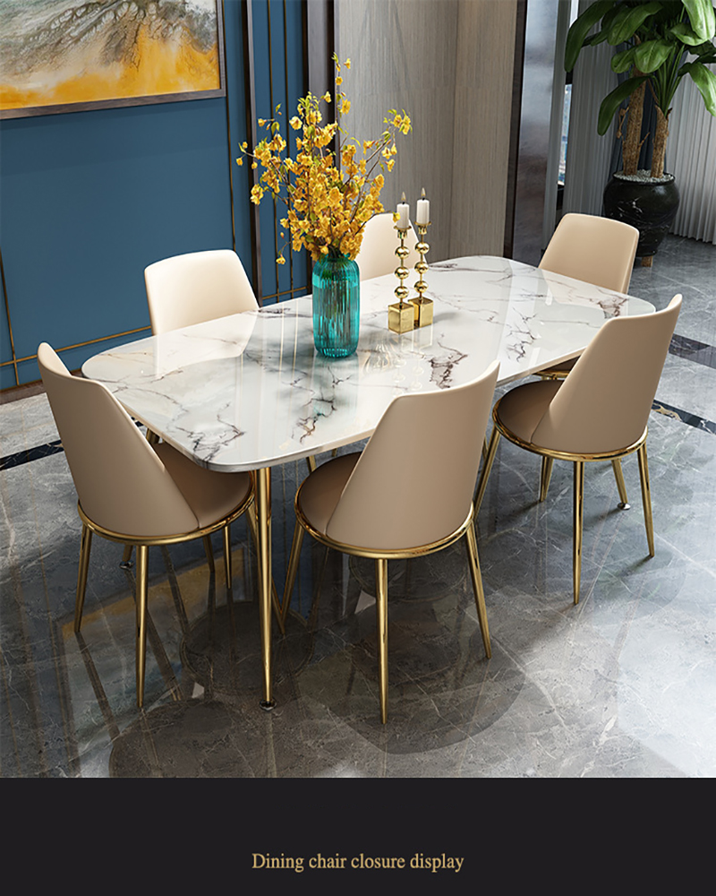 aubrey faux marble dining table