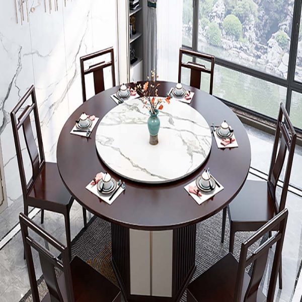 counter height table with lazy susan