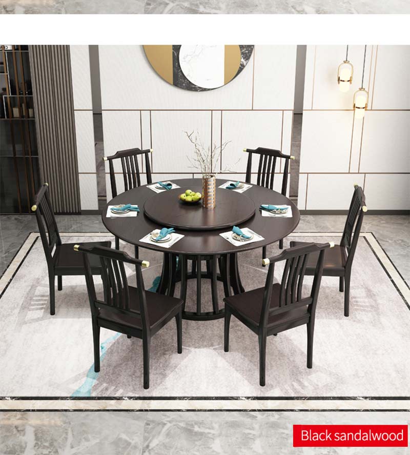 black dining table circle