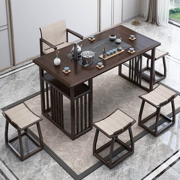 oriental tea table with stools