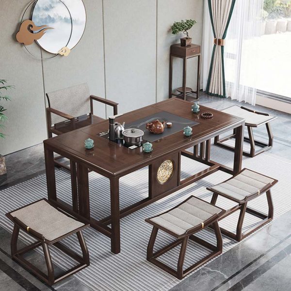 oriental tea table with stools