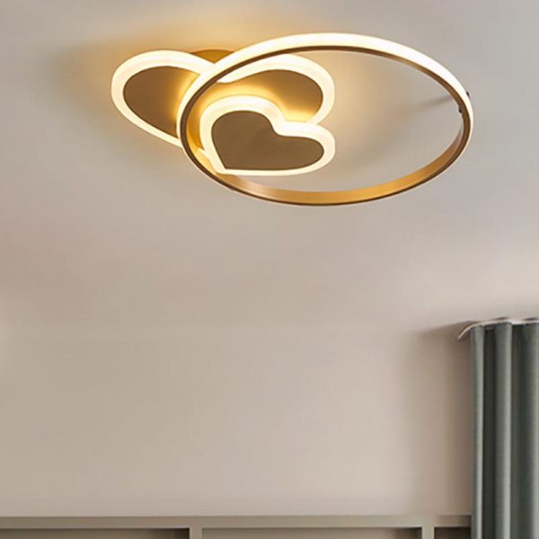 led heart ceiling light