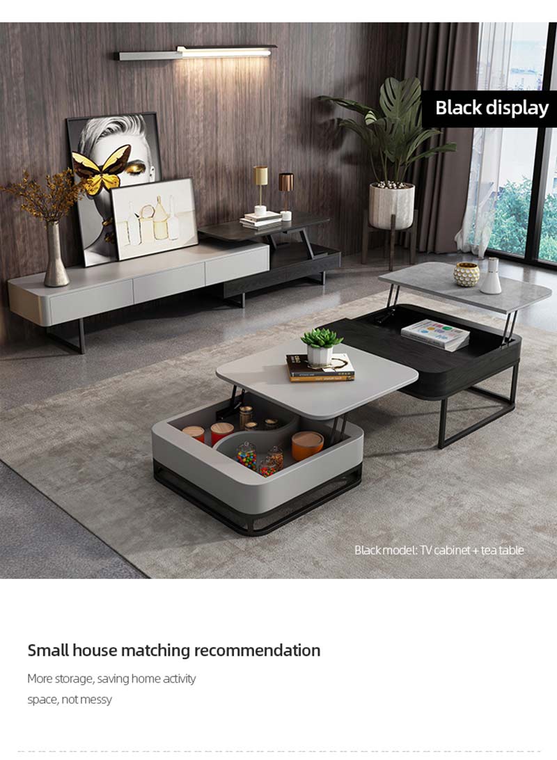 matching modern tv stand and coffee table set