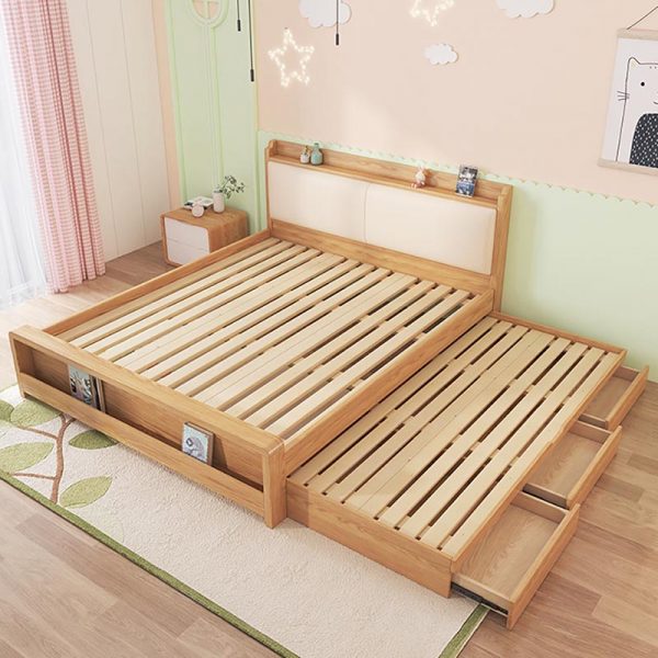 queen bed frame with pull out drawers