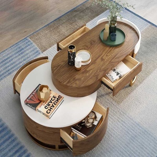 modern coffee table and chairs