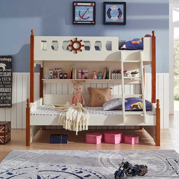 Nautical Themed Children Bunk Bed With, Toddler Bunk Bed With Storage