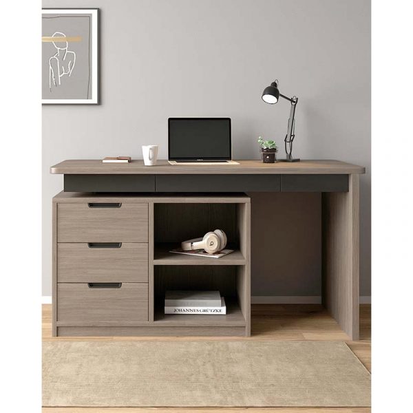 black oak computer desk